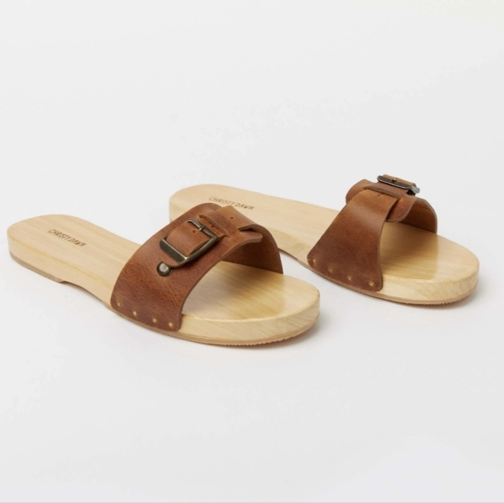 Christy Dawn Ventura Clog Cognac Leather 7 - Picture 4 of 11